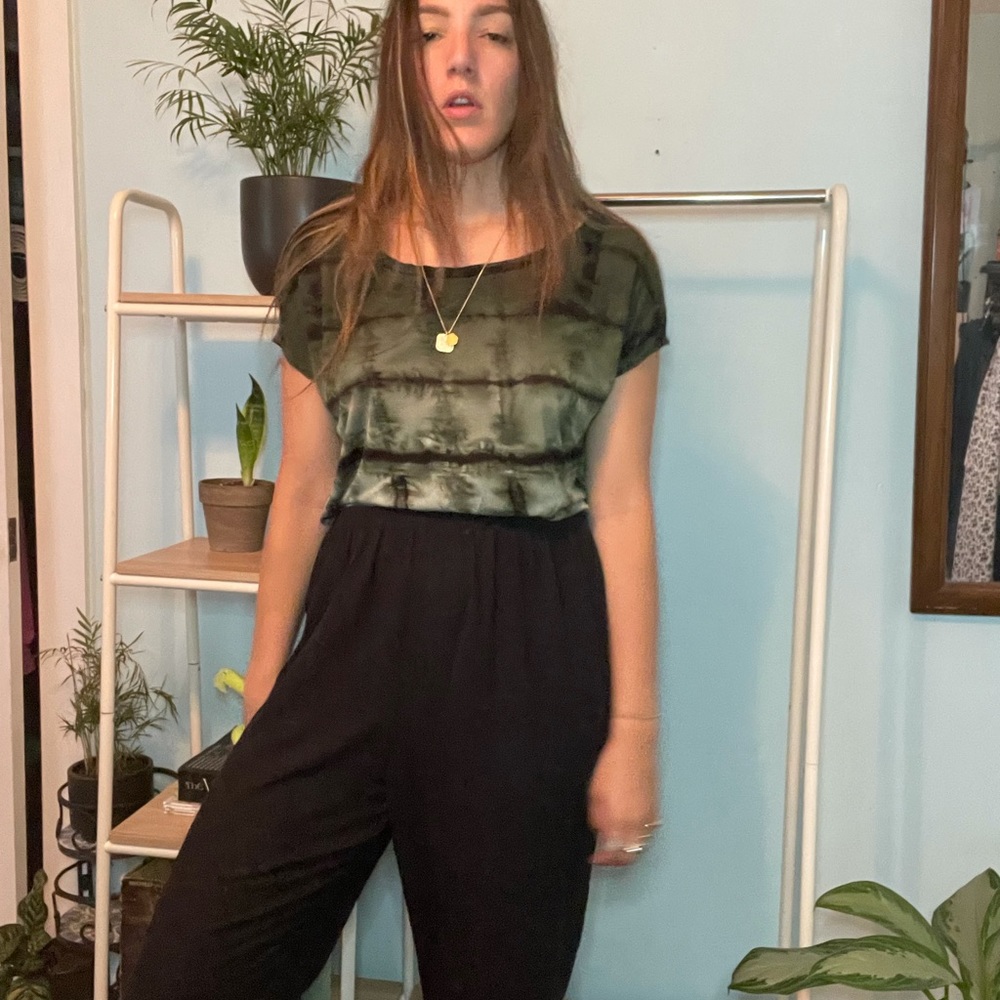 Green Tie Dye Top